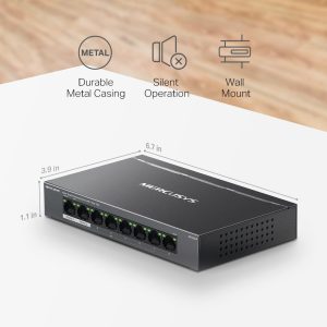 Switch 8 Cổng Gigabit với 7 Cổng PoE+ Mercusys MS108GP